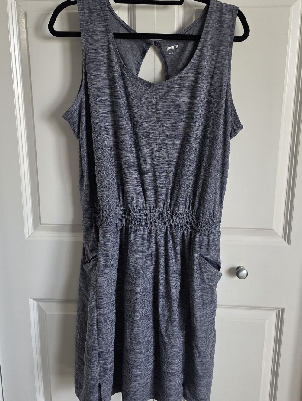 Blue Heather Casual Sleeveless Dress built in shorts athletic comfy